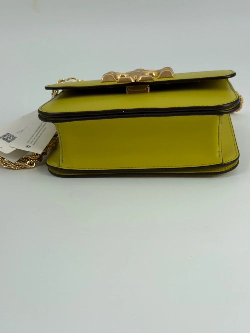 Tory Burch Eleanor Small Convertible Lime Green Leather Crossbody Shoulder Bag - Picture 5 of 17